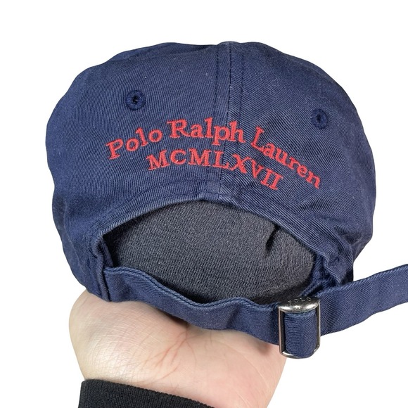 Polo Ralph Lauren Cap Hat Big Pony Blue Fade Twill Logo Y2K Retro Dad #3 - Picture 4 of 7